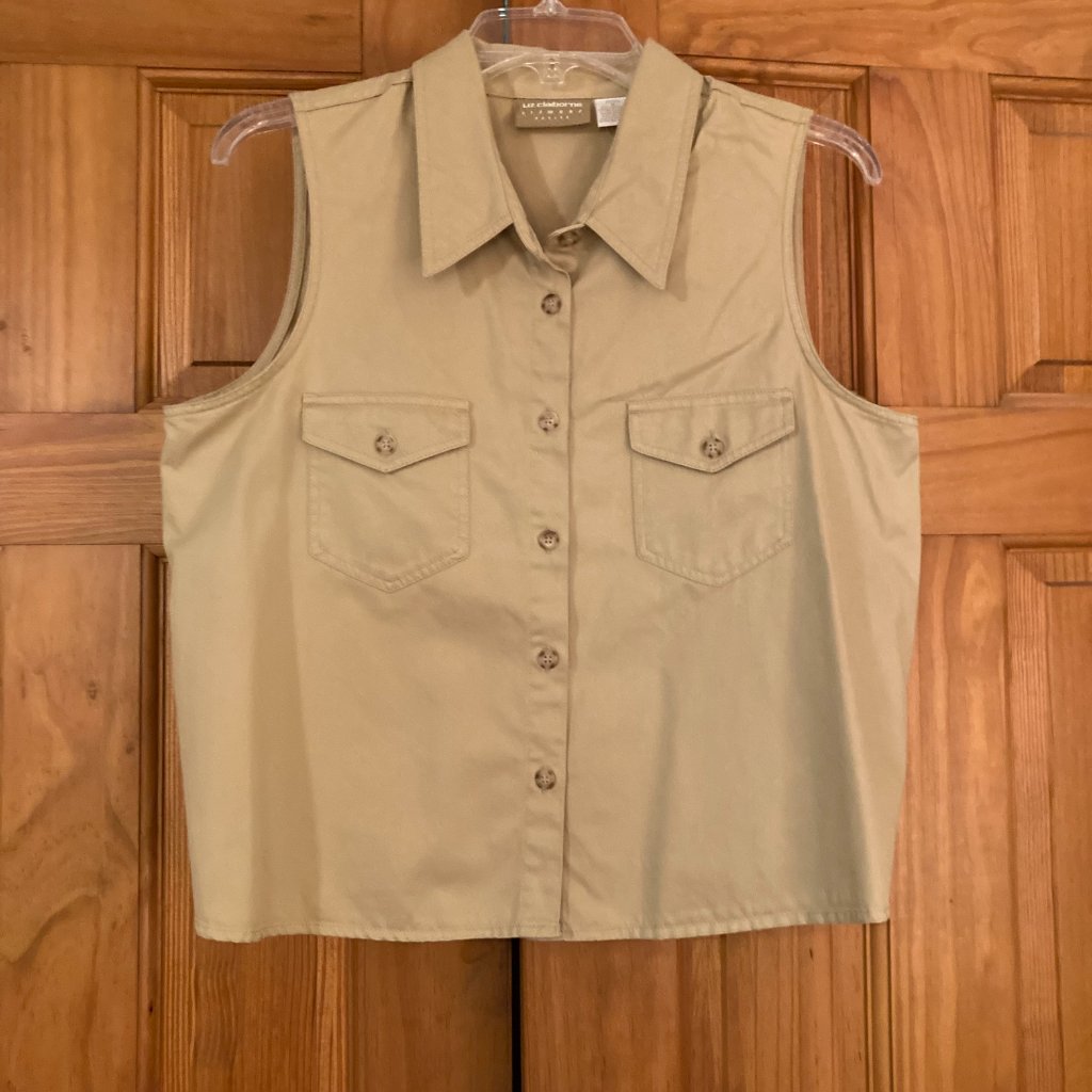 Nwot Vintage Liz Claiborne Lizwear Sleeveless Top Size 12p